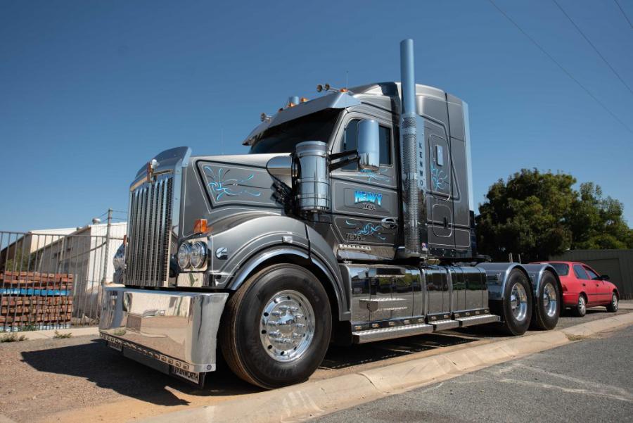 Prime mover parked outside