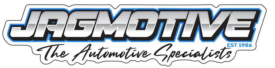 Jagmotive sticker reading The Automotive Specialists